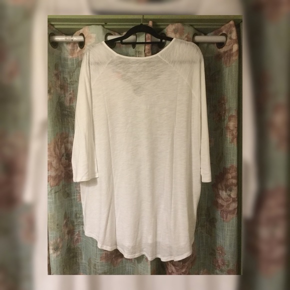 Eddie Bauer White Slub Crosstrek Neck Too - Picture 2 of 3